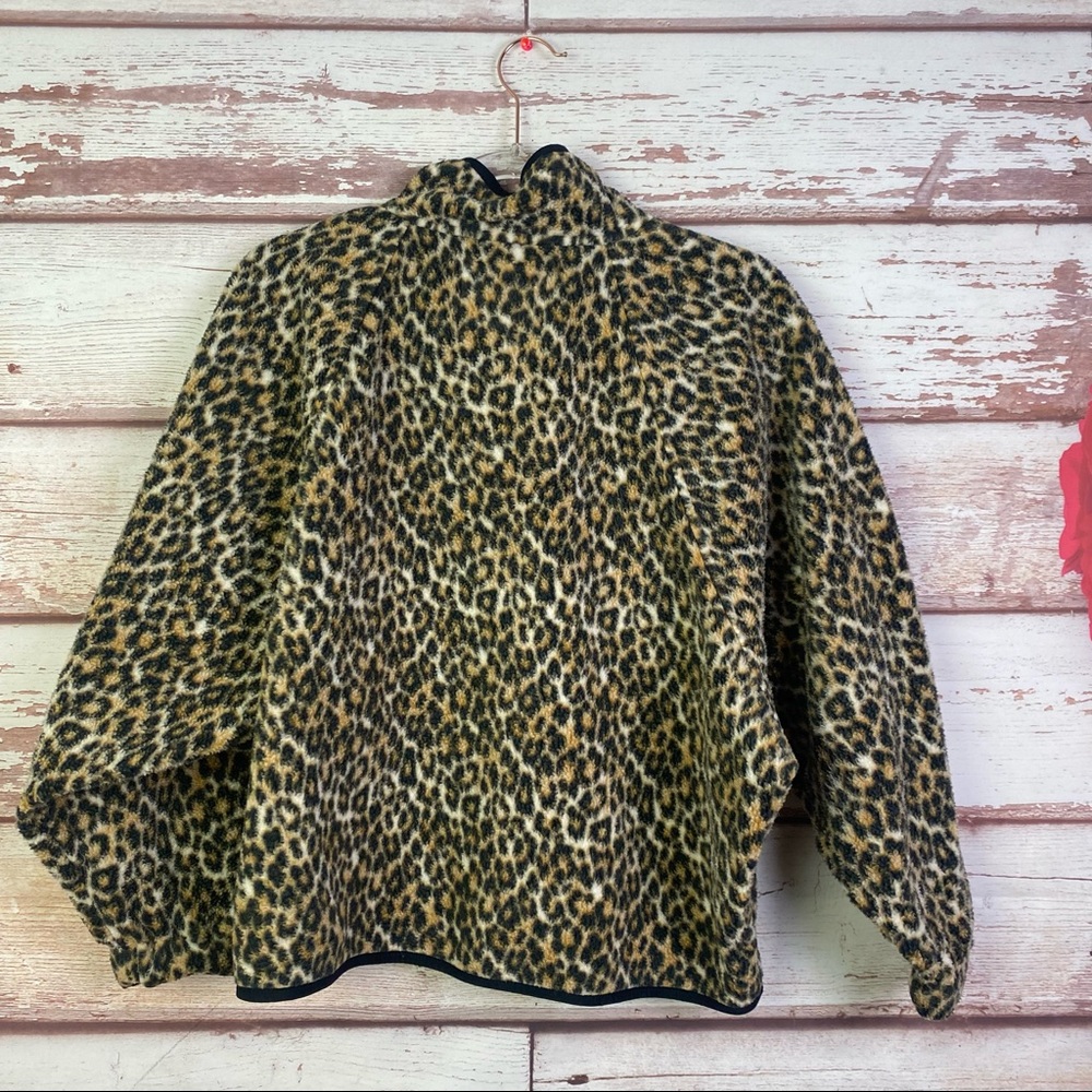 American Eagle Leopard Fleece Jacket - Picture 9 of 13